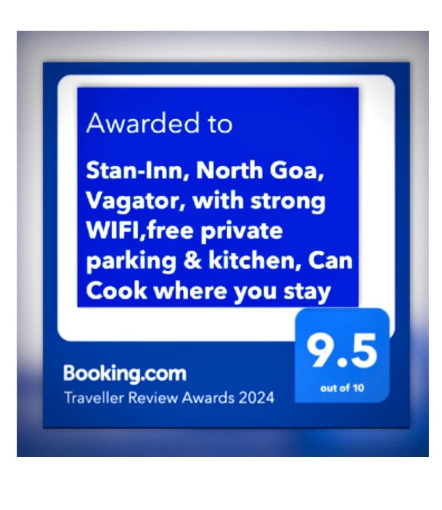 Stan-Inn, North Goa, Vagator, With Strong Wifi,Free Private Parking & Kitchen, Can Cook Where You Stay Екстериор снимка